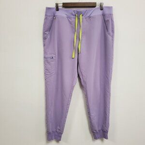 Figs Womens Zamora Jogger Scrub Pants Size XL Purple Pull On Healthcare Uniform